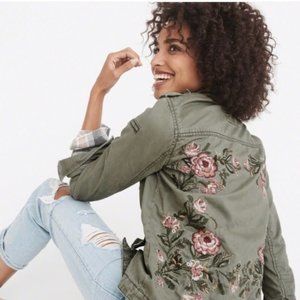 abercrombie and Fitch Embroidered Spring J…
